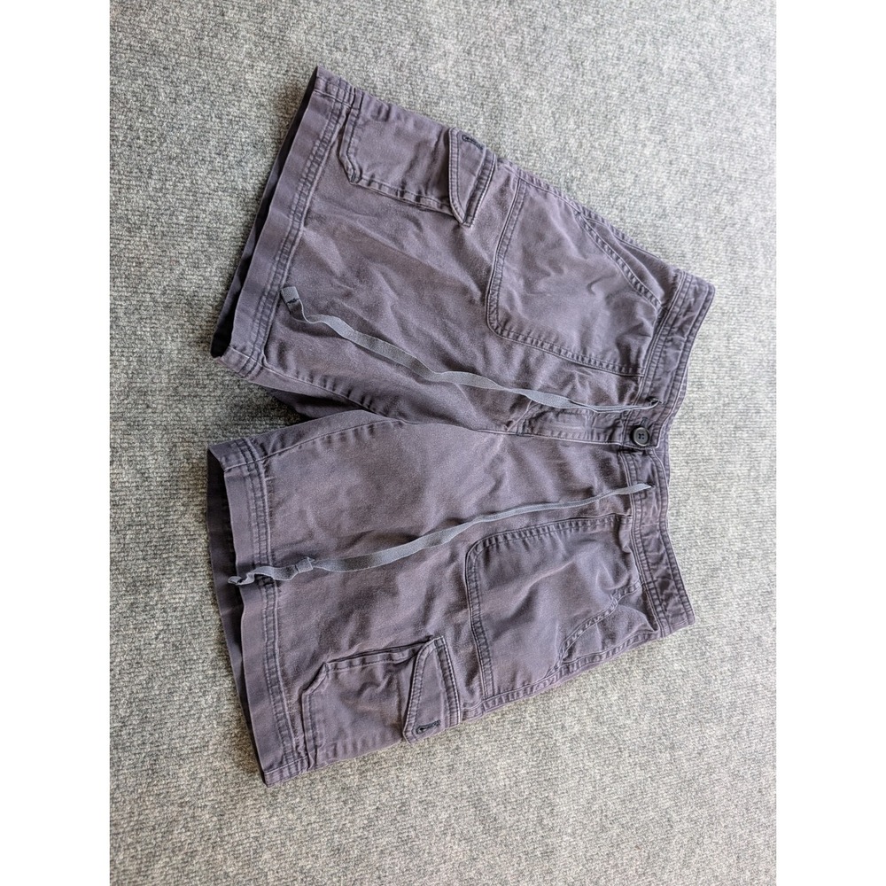 LL‎ Bean Favorite Fit Cargo Shorts Womens 10 Reg Gray Cotton Stretch Drawstring